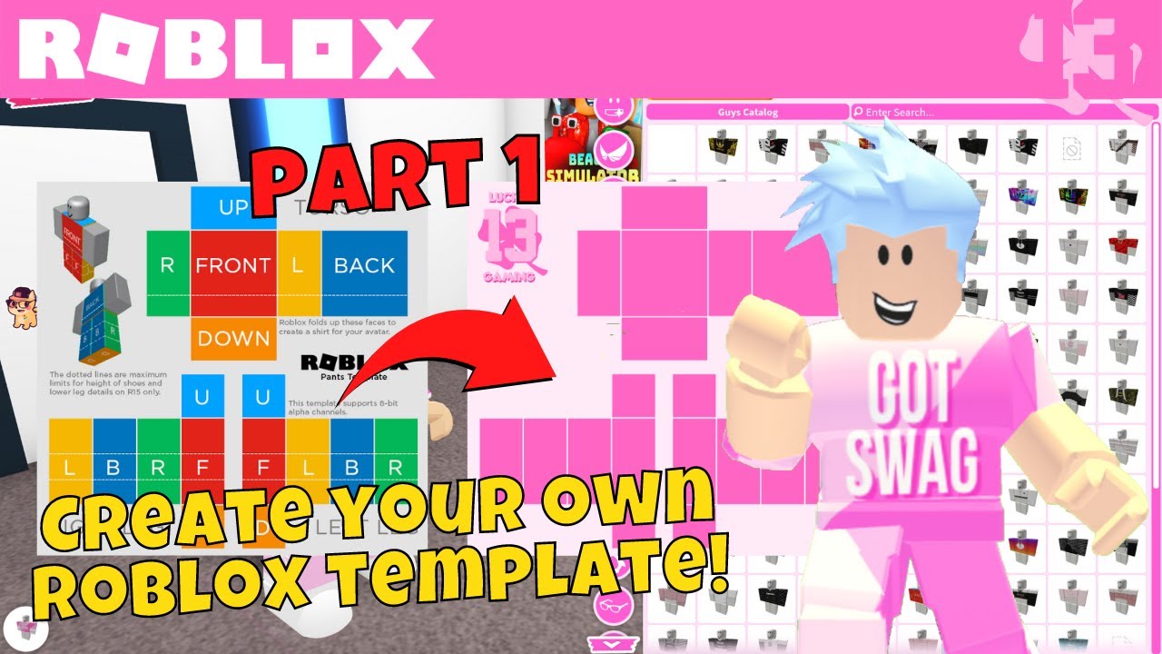 How To Create A Roblox Clothing Template And Upload It Part 1 Youtube - your own roblox gfx of your chosen character by itzkian here