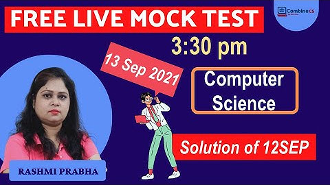 Solution of Live Test 12 SEP. 2021 | UGCNET | SET | Expected Question for NET/JRF CSE aspirants