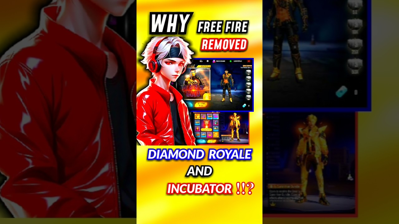 why free fire removed diamond royale and incubator!!? 