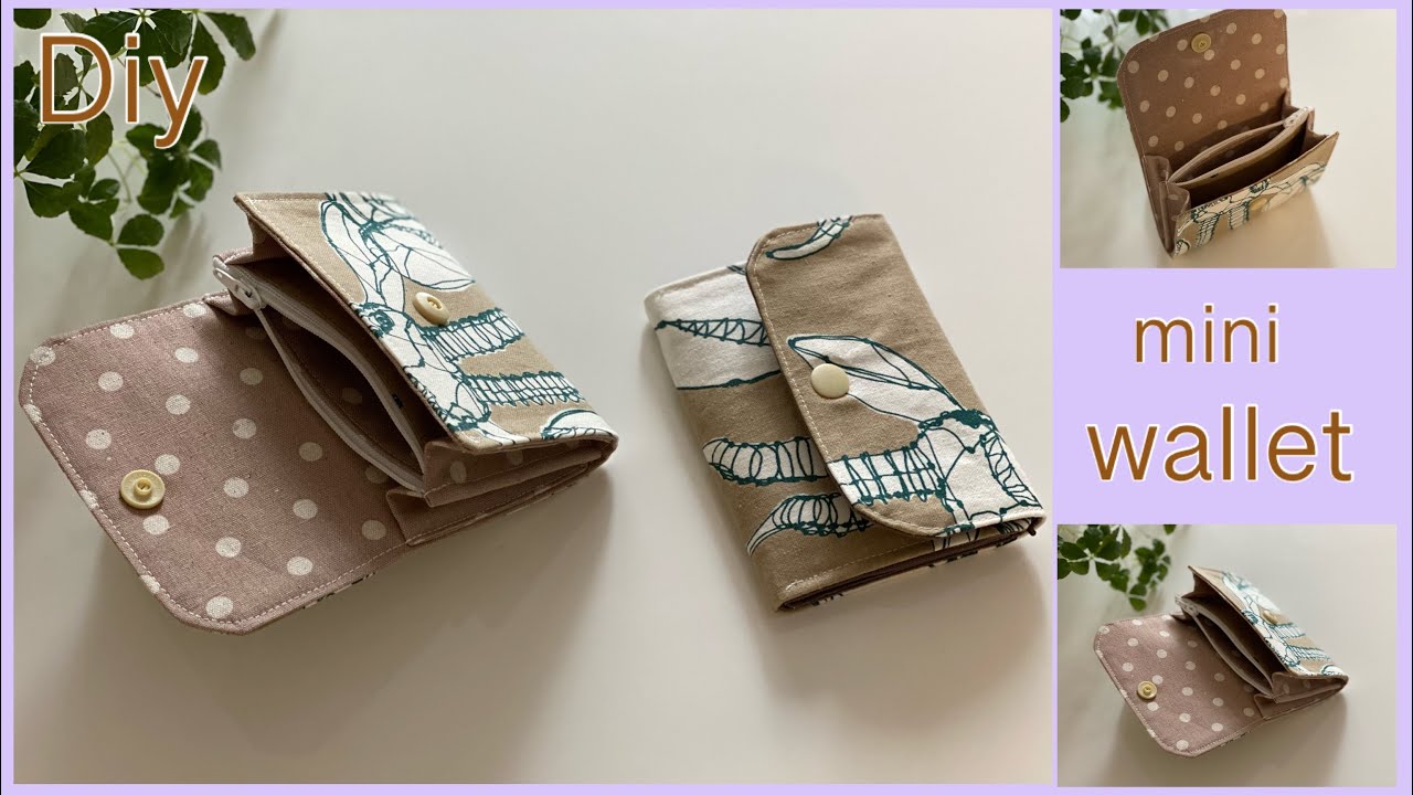 ミニ布財布作り方 How To Make Mini Fabric Wallet Easy Sewing Tutorials Diy Youtube