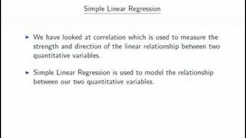 Simple Linear Regression