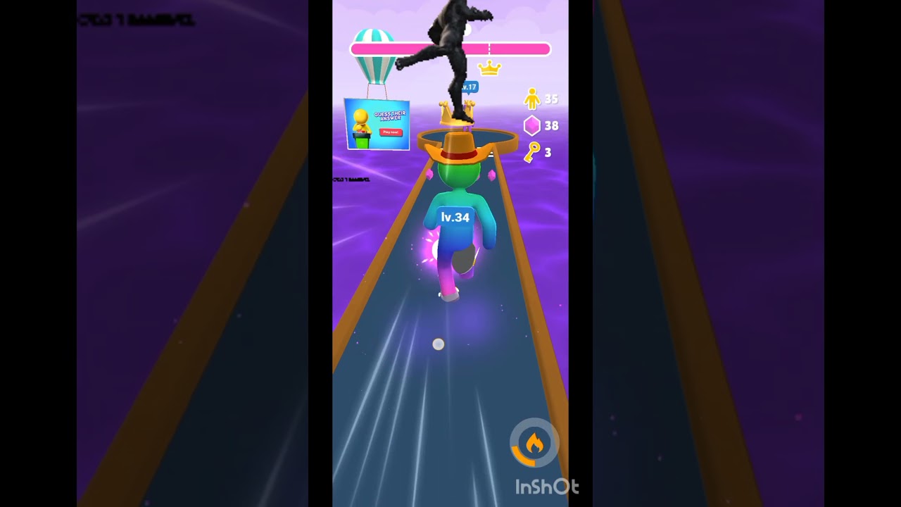 Man running game giant King 👑💖