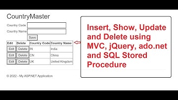 Insert Update Delete (CRUD) Using MVC jQuery and Stored Procedure | Coding Era