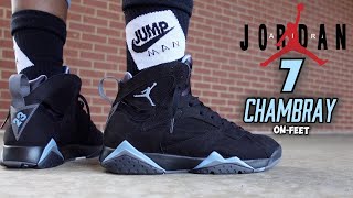 JORDAN 7 CHAMBRAY ON FEET