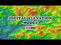 Download digital elevation model with spatial resolution 10m