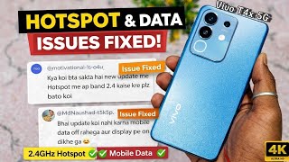 Vivo T4x &amp; iQOO Z10x 5G Hotspot &amp; Mobile Data Fix 🔥 | 2.4GHz Band Issue + Data Always On  Solution ⚡