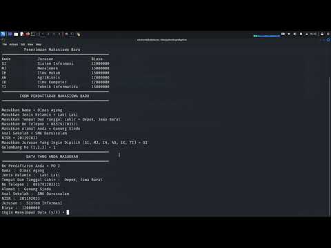 Project Membuat Sistem Pendaftaran Mahasiswa Menggunakan Python