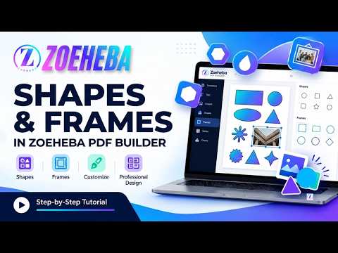 How to Add Shapes & Frames to a PDF | Zoeheba PDF Builder Tutorial