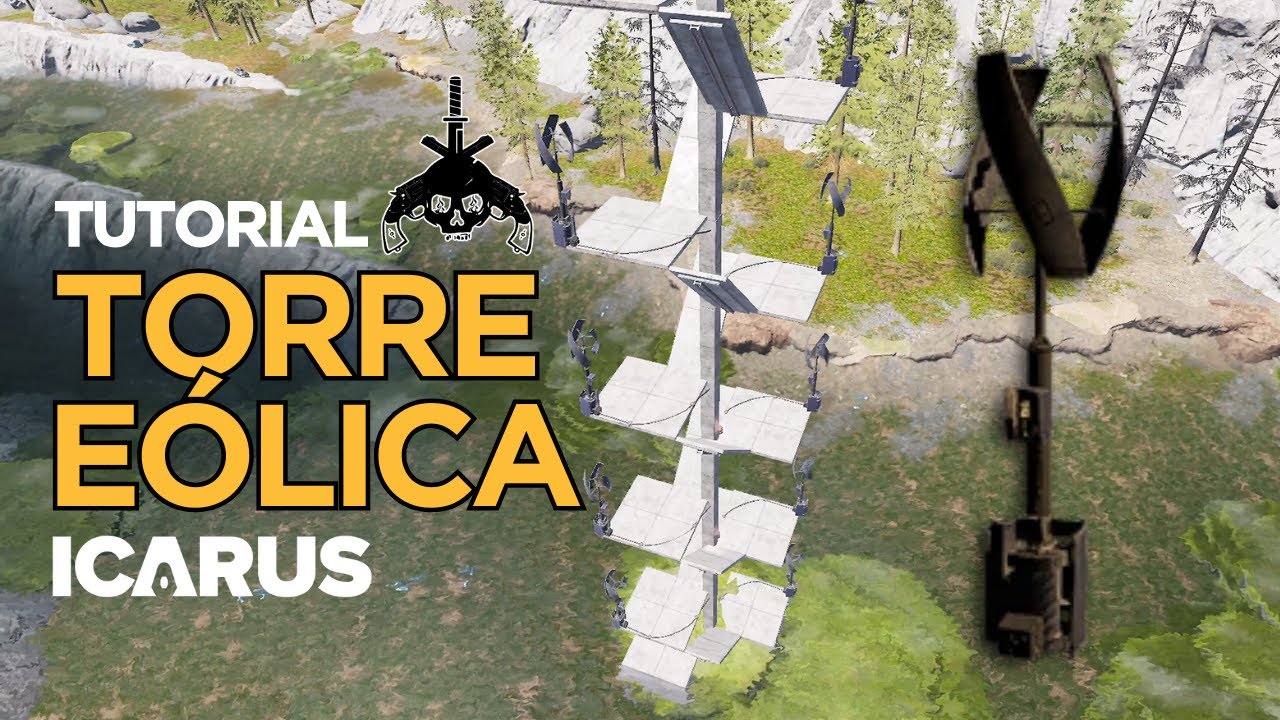 TUTORIAL - Como Montar uma TORRE de TURBINAS EÓLICAS + Otimização de Espaço - Icarus