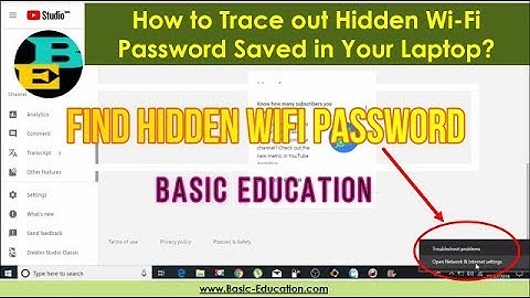 How to Trace out Hidden WiFi Password Saved in Your Laptop Windows 10? Easy step by step video