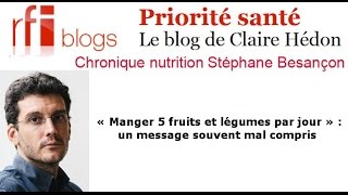 « Manger 5 fruits et légumes par jour », un message souvent mal compris