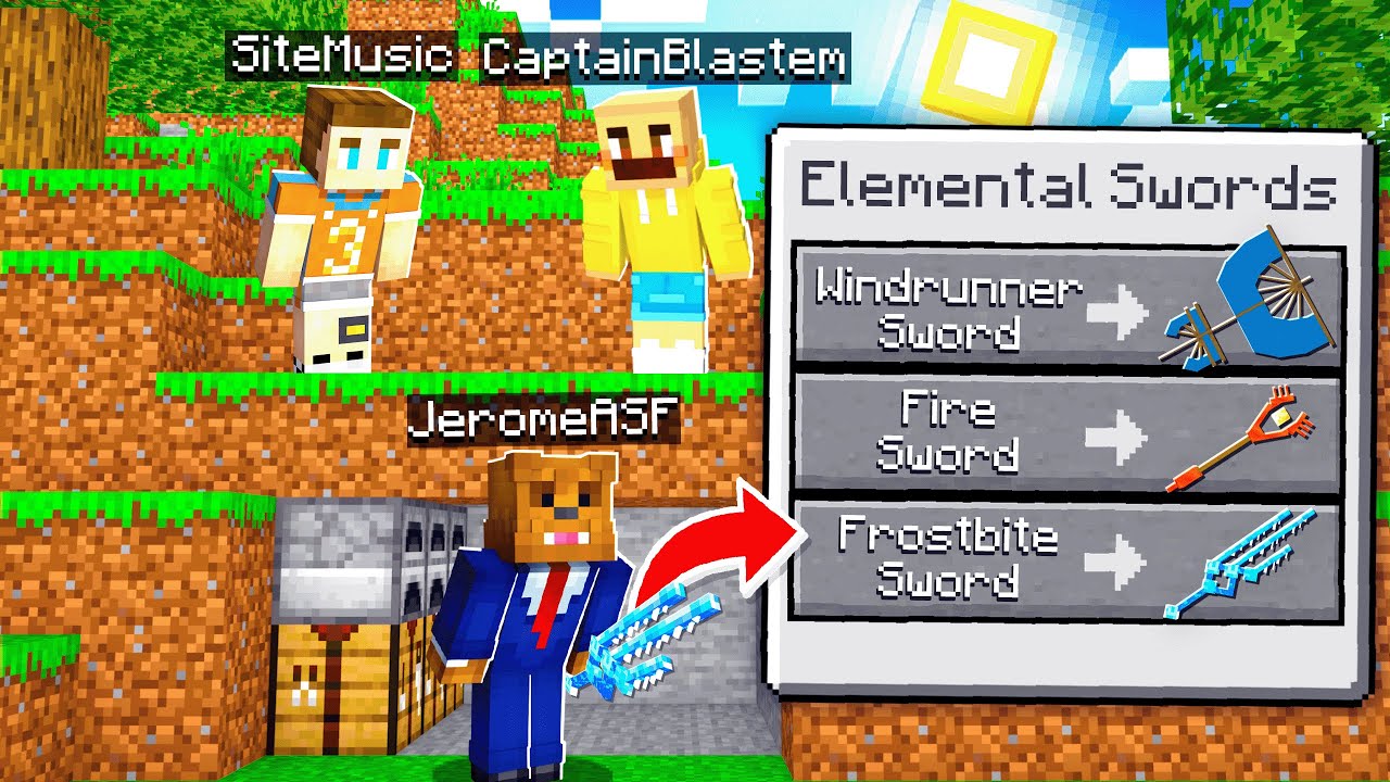 Minecraft Manhunt, But I Have INSANE Elemental Weapons