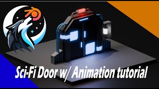 Blender -Sci-fi Door w/ animation Tutorial - Beginner Friendly Modeling