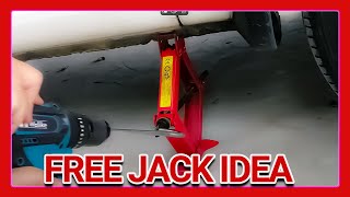 #diy #car scissor jack drill adapter #idea | simple scissor jack handle | automatic scissor jack