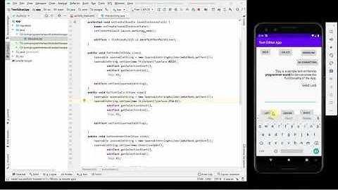 How to create your own Text Editor Android App for making text bold, italics, underline, alignment?
