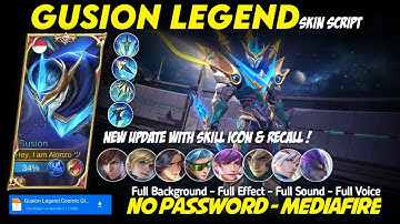 Gusion Legend Cosmic Gleam Revamp Skin Script No Password Mediafire Full Effect Voice New Patch
