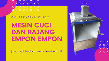 Mesin pencuci jahe kunyit kunir temulawak laos dan perajang