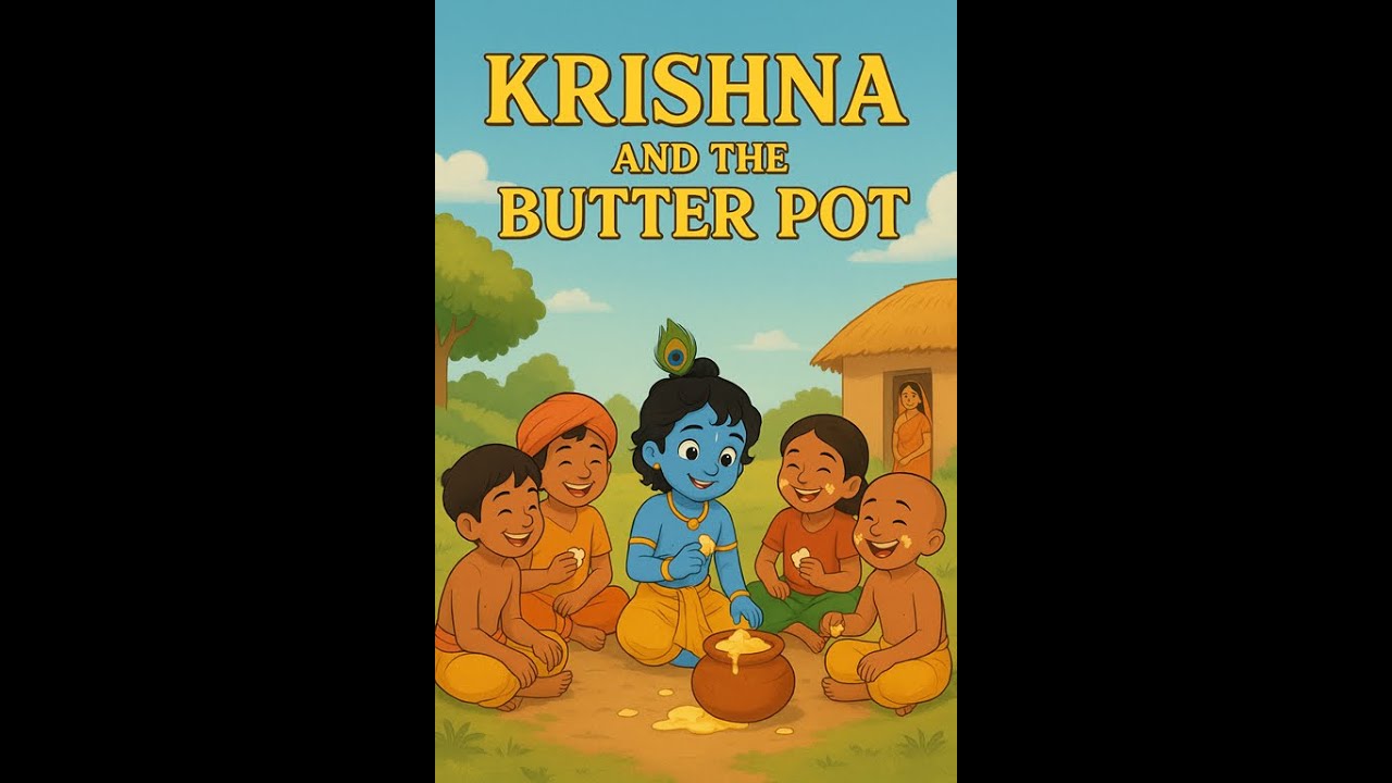 कृष्ण और मक्खन की मटकी (Krishna and the Butter Pot) 
