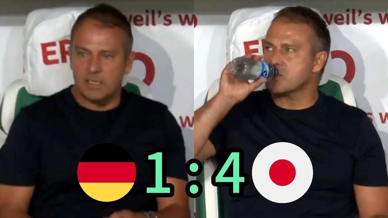 Hansi Flick 's reaction during the Match | Germany vs Japan 1-4