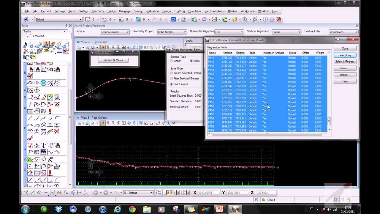 PowerCivil for Brazil SS2 - RegressãoHorizontal - YouTube