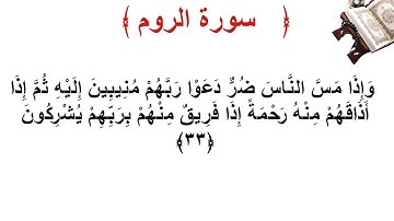 سورة الروم الأية 33