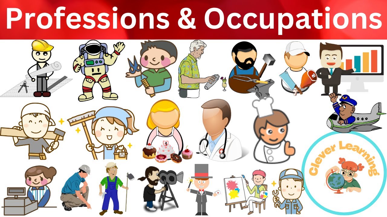 Professions & Occupations name with picture in English - YouTube