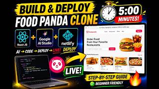 Deploy React App in 5 Minutes 🚀 | Food Panda Clone + Netlify + Google AI Studio