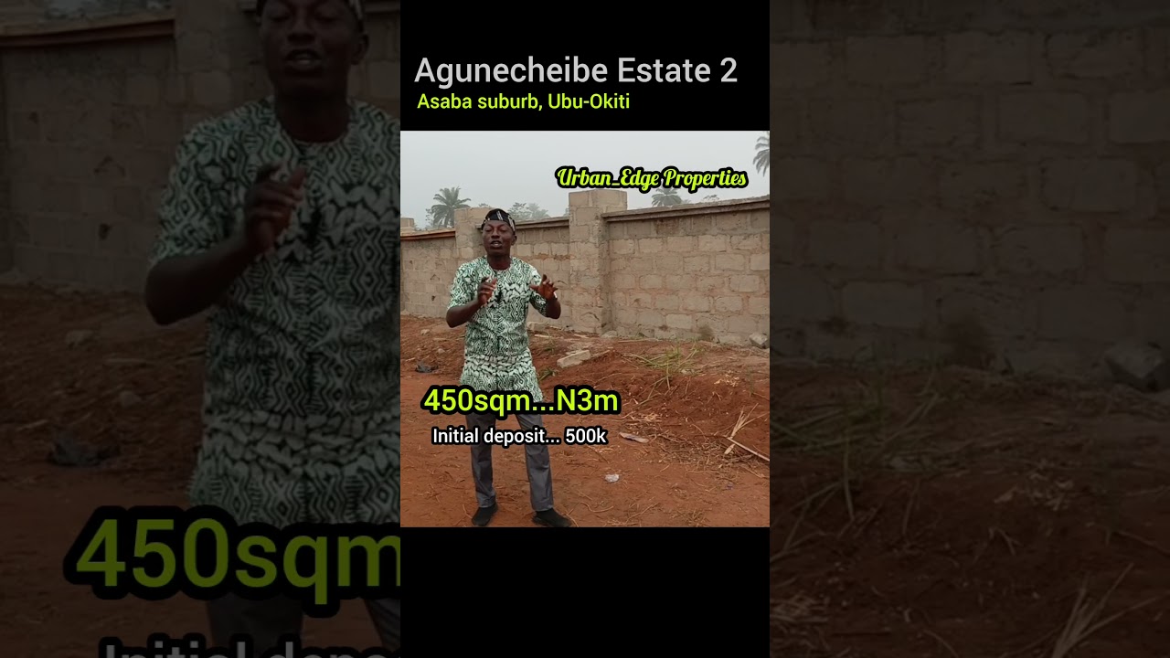 Land for sale and investment in a sublime Estate; Agunecheibe Estate in Ubulu-Okiti, Asaba, Delta.