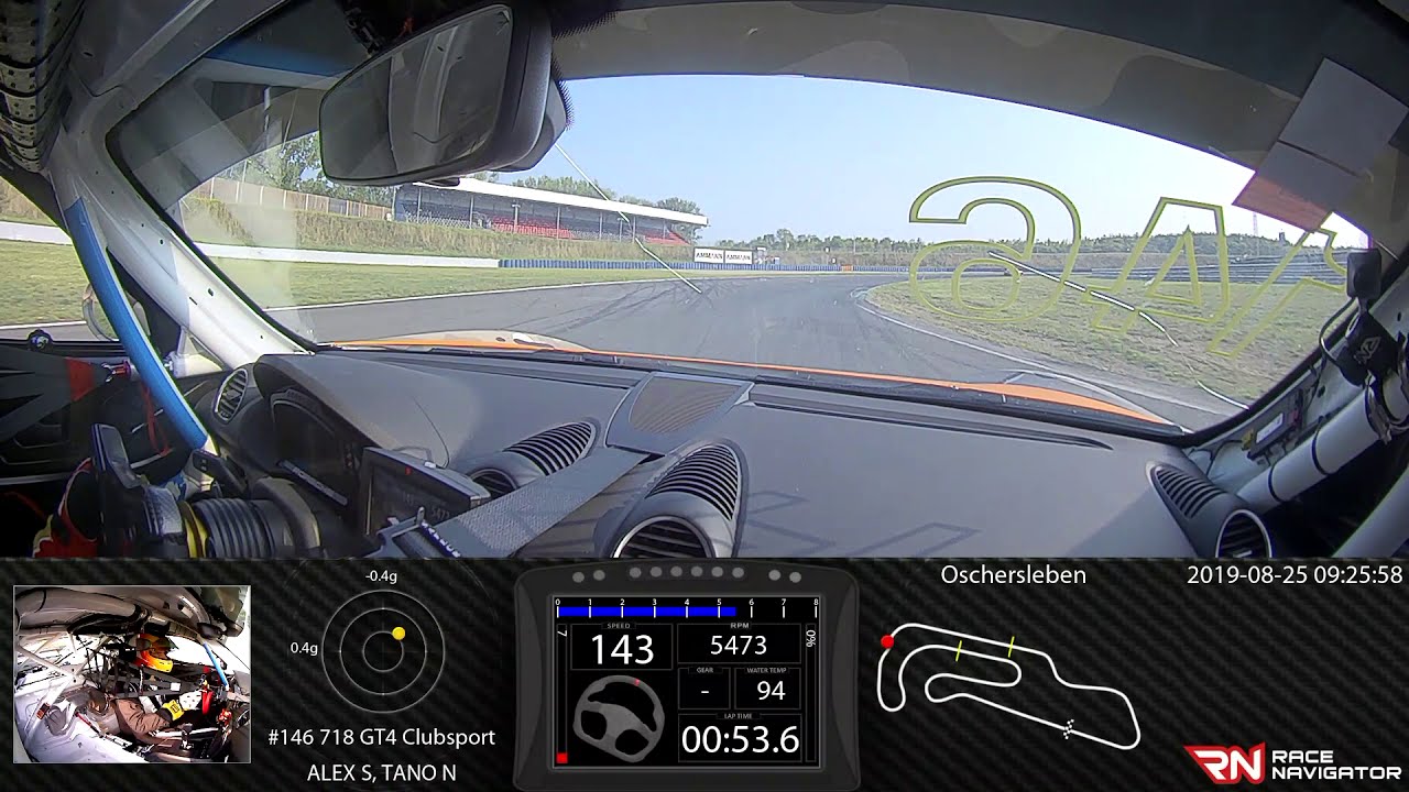 Tano Neumann Oschersleben Onboard Porsche Cayman 718 GT4 CS 1.32,3