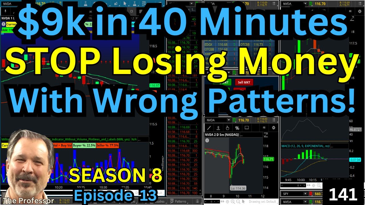 $9K in 40 Minutes STOP Losing Money Trading the WRONG Patterns! EP 141 ...