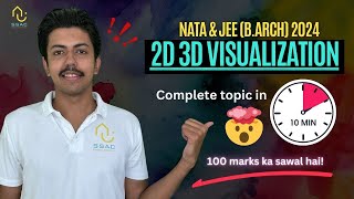 2D 3D Visualisation for NATA & JEE B.Arch | Complete Topic in 10mins. *WATCH NOW*