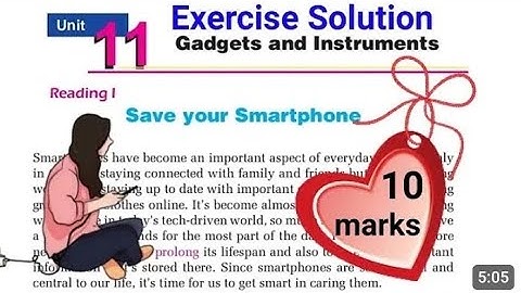 Class 9 English book | Unit 11 Save your smartphone exercise of Kanxa Lama Tech000