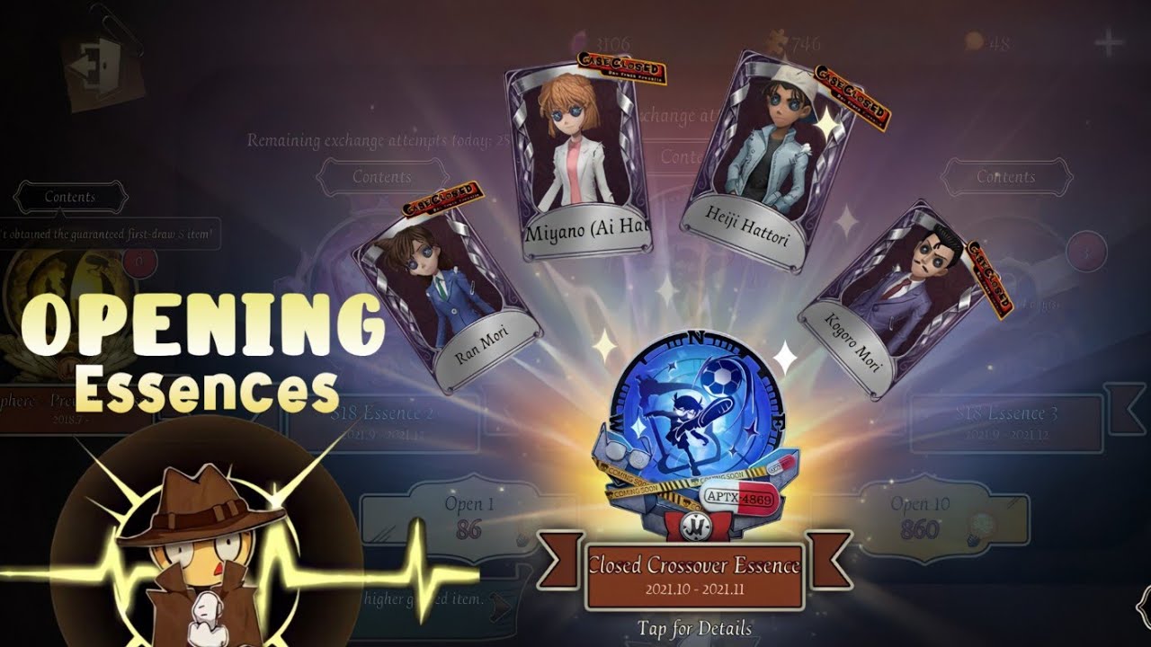 Identity V | Opening Case Closed (Detective Conan) *NEW CROSSOVER* Essences |Abriendo esencias