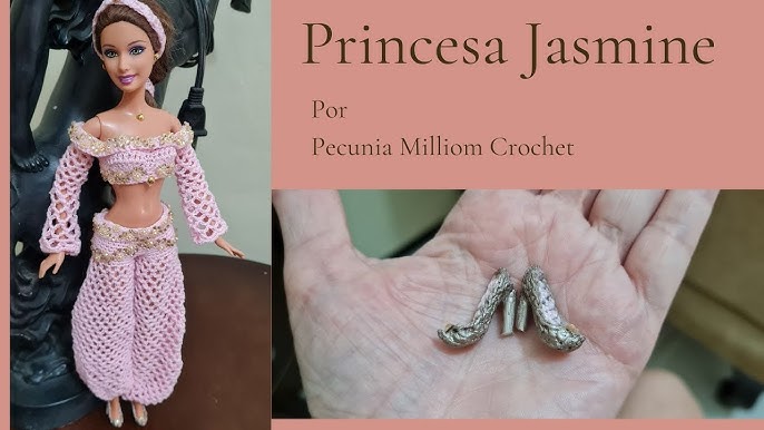Vestido Longo, Bolsa e Luvas de Crochê Para Bonecas Barbie e Susi Por  Pecunia Milliom 
