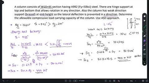 Steel Column  Load Capacity | AISC ASD Method |