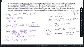 Steel Column  Load Capacity | AISC ASD Method |