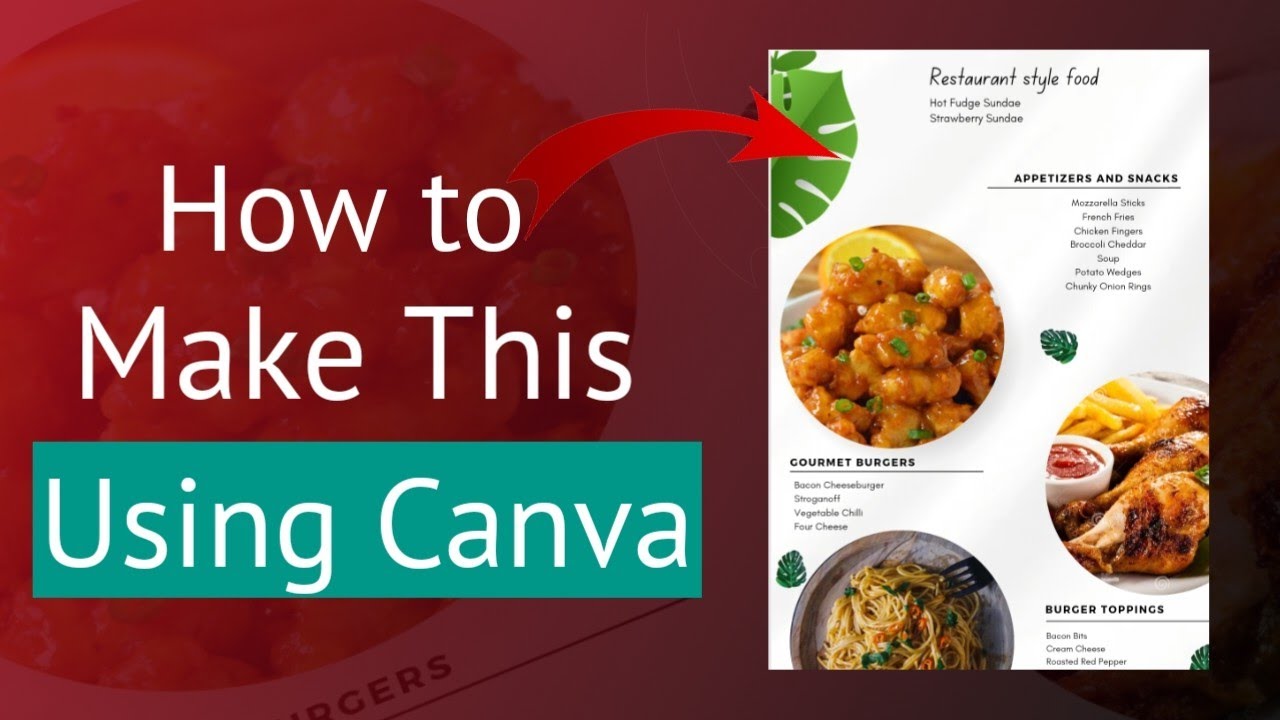 How to Make a Stunning Menu Template in Canva | Easy DIY Design Tutorial| canva tutorial