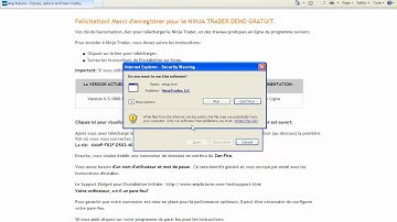 NinjaTrader Demo Setup - French
