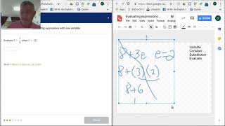 Details Khan Algebra Evaluating expressions with one variable Guide