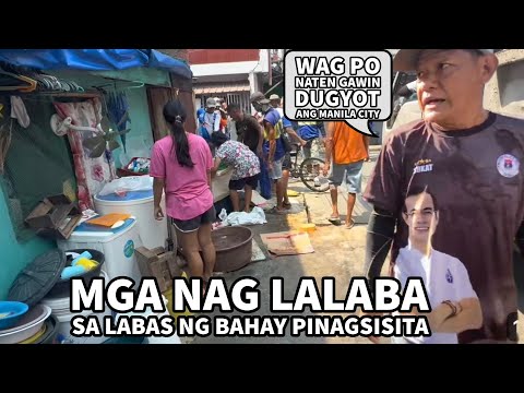 Mga nag lalaba sa labas ng bahay / wag po naten gawin dugyot ang manila city