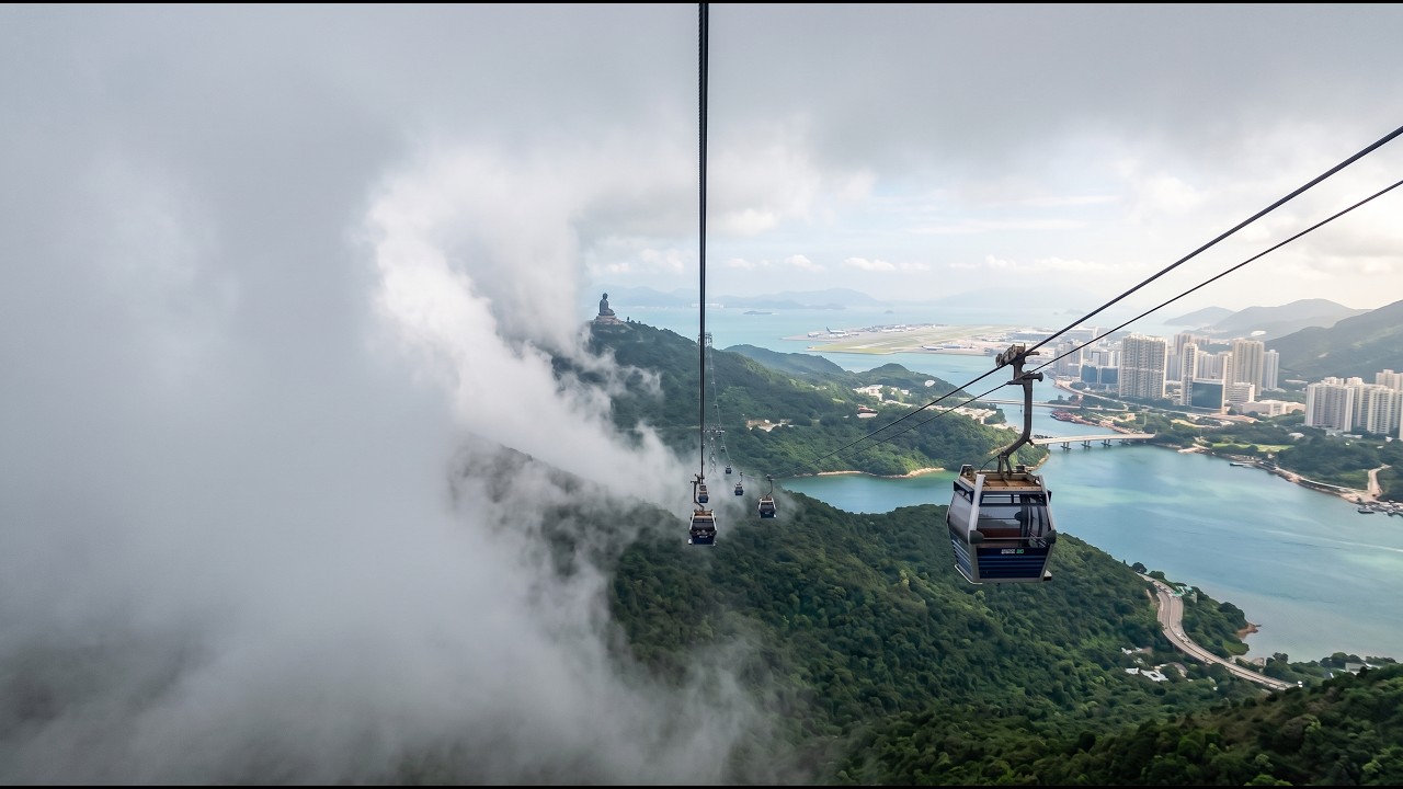 Soaring Above the Clouds: A 25-Minute Cable Car Ride in Hong Kong! – Video Soaring Above the Clouds: A 25-Minute Cable Car Ride in Hong Kong! – Video