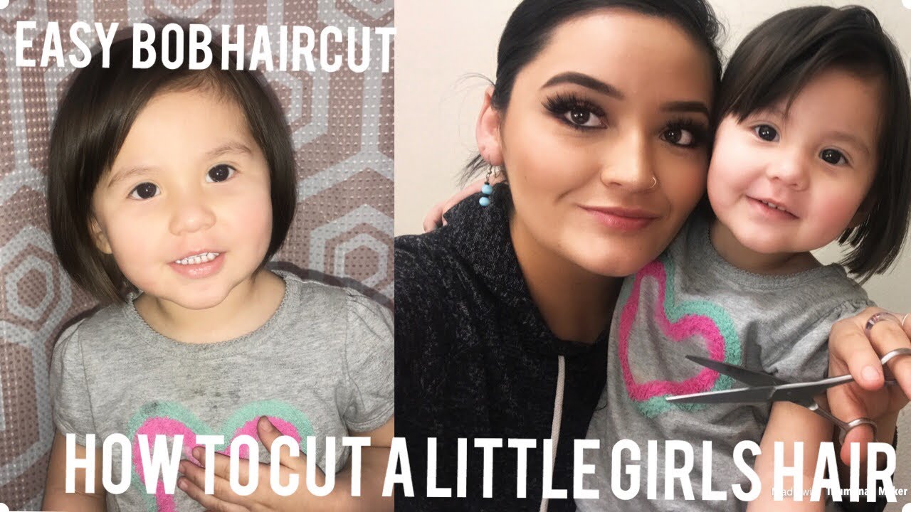 Little Girl Bob Haircut Tutorial How To Cut A Line Short Hair