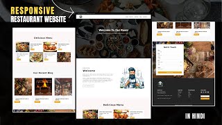 Design Responsive Restaurant Website Using HTML CSS | Website Design Using HTML and CSS....