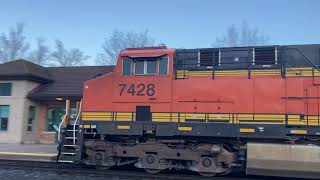 BNSF B714 Rare Empty Ethanol train Holland Michigan 3/27/23
