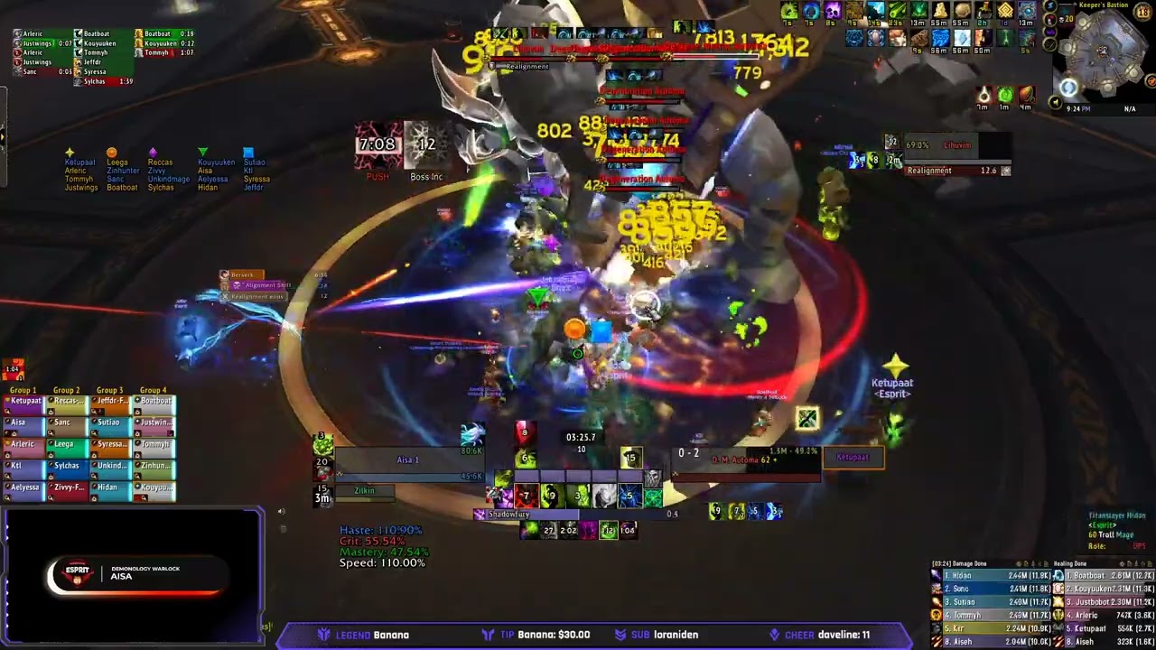 Mythic Lihuvim | Sepulcher of the First Ones | Destruction Warlock | G1 Esprit Thaurissan OCE