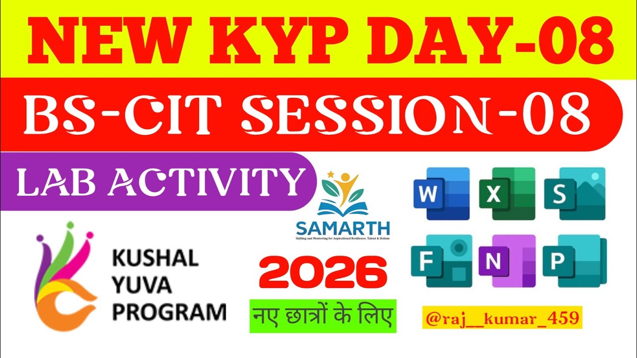 NEW KYP BS-CIT- 08 LAB ACTIVITY || CIT DAY-08 LAB ACTIVITY || CIT SESSION-08 || KYP DAY -08
