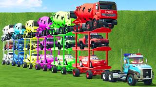 TRANSPORTING POLICE, CEMENT MIXERS, DAKAR MINI COOPER & BATTLE! FS 25