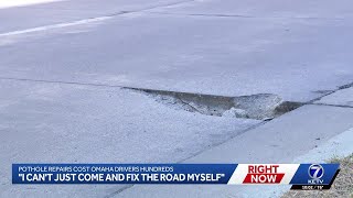 'It never stops:' Omaha drivers face repair bills as pothole season begins