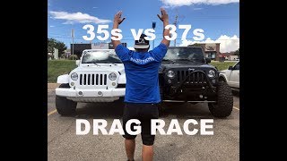 35s vs 37s Jeep Drag Race (Slowest race of all time)