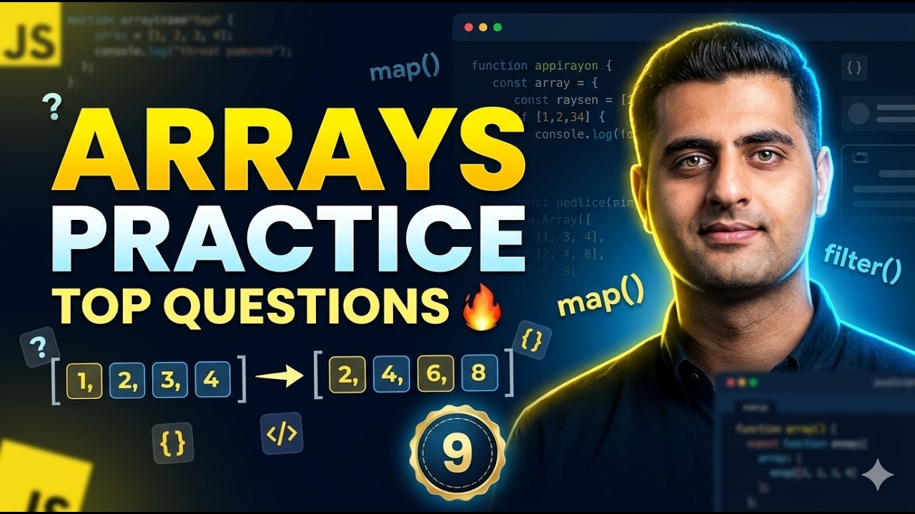 Top JavaScript Array Interview Questions (Practice Session) | Lec 9 ...